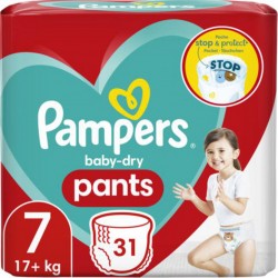PAMPERS BABY-DRY PANTS T7 17Kg+ x31