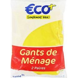 Gants de ménage Eco+ Réutilisable taille M x2