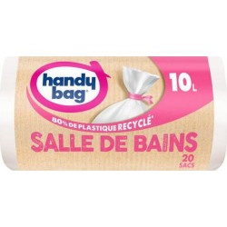 Handy Bag Sacs poubelle 10L à liens Salle de bain x20