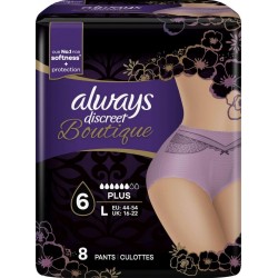 Always Culotte Discreet Mauve Plus TailleL x8 paquet 8
