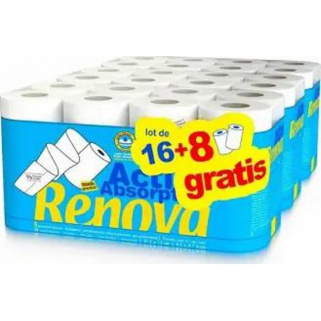 Renova Essuie-tout Active Absorption 16+8 offert