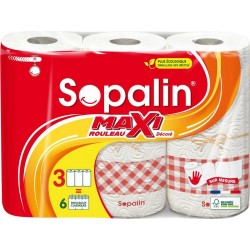 Sopalin Essuie-tout Décoré 3 rouleaux maXi
