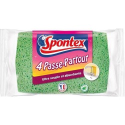 SPONTEX EPONGES PASSE-PARTOUT 15x12x1cm x4