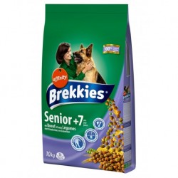 Brekkies Senior +7ans Croquettes au Boeuf et Légumes Grand Format 10Kg (lot de 2)