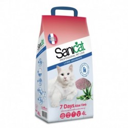 Sanicat Litière Absorbantes Minérale Pour Chats Aloé Vera 4L