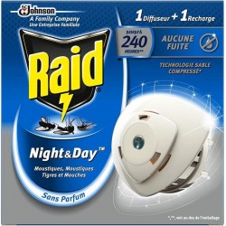 RAID Diffuseur Night and Day Moustiques 240h (lot de 3)