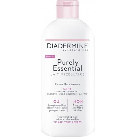 DIADERMINE Purely Essential Lait Micellaire Formule Haute Tolérance 400ml (lot de 3)