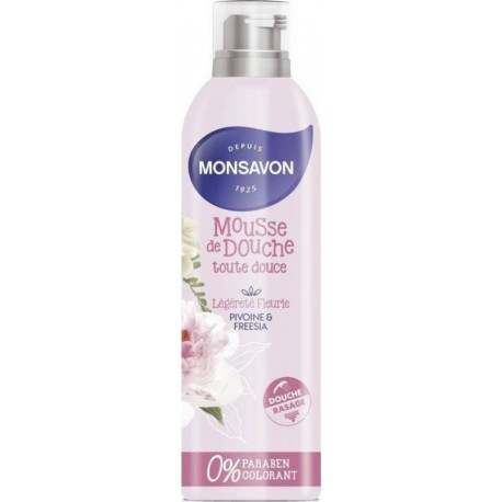 Monsavon Mousse De Douche Rasage Légèreté Fleurie Pivoine Et Freesia 200ml (lot de 3)