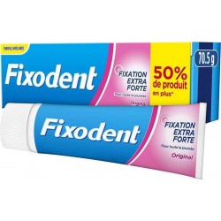 FIXODENT Crème fixative original fixation extra forte 70,5g (lot de 3)