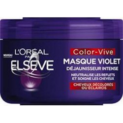 L'Oréal ELSEVE Masque Violet Cheveux Décolorés ou Eclaircis Violet Déjaunisseur Color-Vive 250ml