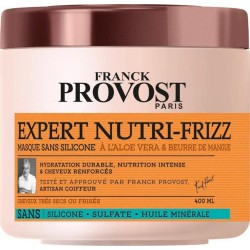Franck Provost Masque Cheveux Très Secs ou Frisés Sans Silicone Sans Sulfate Expert Nutri-Frizz 400ml