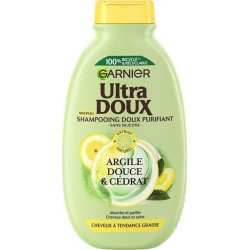 GARNIER Shampooing Argile Douce & Cédrat pour cheveux gras 250ml