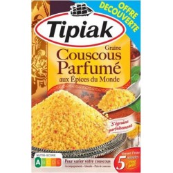 Tipiak Graine Couscous Parfumé aux Épices du Monde 2x510g
