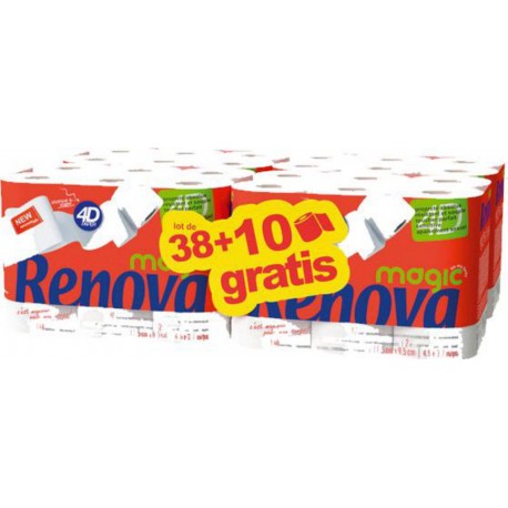 Renova Papier toilette Magic 4D x48