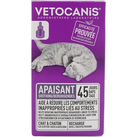 Vétocanis NRecharge pour diffuseur apaisant pour chat 48ml