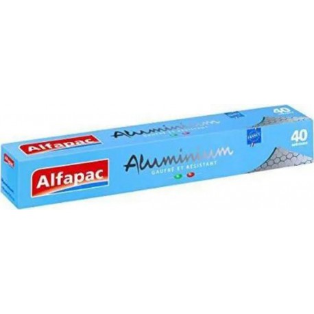 Alfapac Rouleau aluminium Gaufré 40m