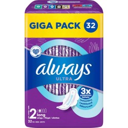 Always Serviettes hygiéniques Avec ailettes Taille 2 x32 paquet 32