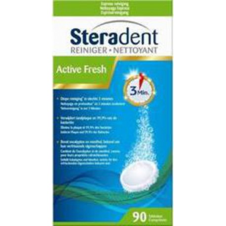 Steradent Nettoyant pureté active 90 comprimés boîte 90 tablettes