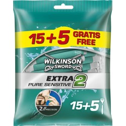 Wilkinson Rasoir jetable Extra 2 Sensitive x15+5