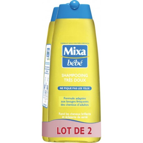 Mixa Shampooing bébé Très doux 2x250ml x2 flacons 250ml