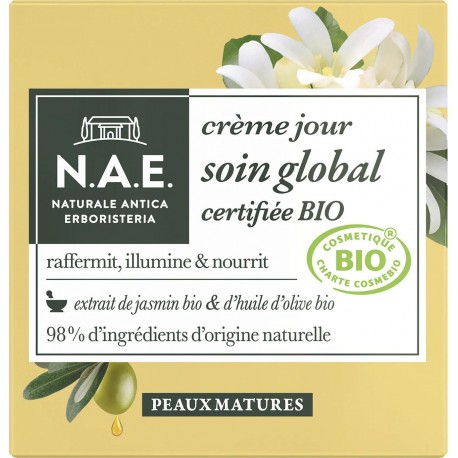 N.A.E. CREME JOUR PEAUX MATURES Jasmin & Huile d’olive BIO 50ml
