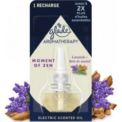 Glade Recharge Diffuseur Aromathérapie Moment Of Zen Lavande Bois de Santal 20ml