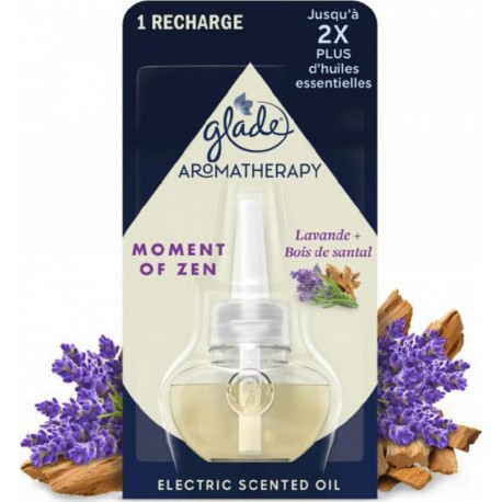 Glade Recharge Diffuseur Aromathérapie Moment Of Zen Lavande Bois de Santal 20ml