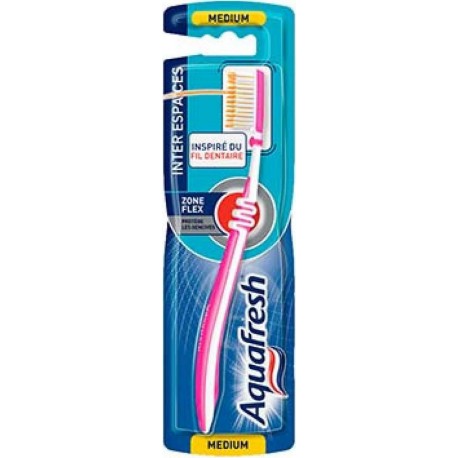 Aquafresh Brosse à dents 3 Médium flex inter espaces brosse à dents