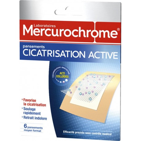 Mercurochrome Pansements cicatrisation active