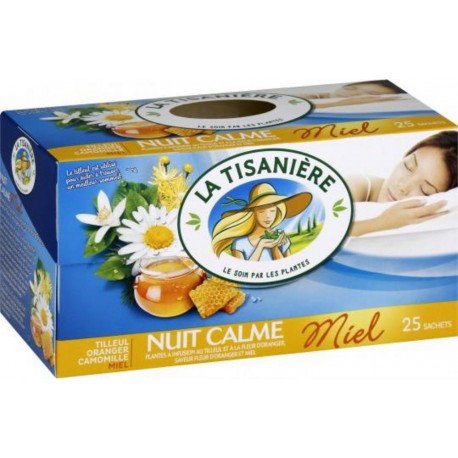 La Tisanière Infusion nuit calme miel x25 38g