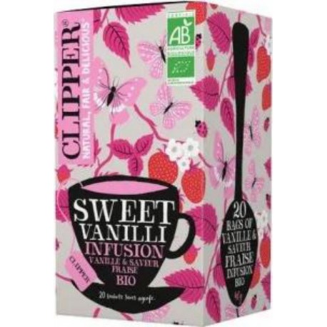 Clipper Infusion bio Vanille et saveur fraise 40g