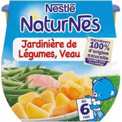 Nestlé Naturnes Jardinière de Légumes Veau (dès 6 mois) par 2 pots de 200g (lot de 6 soit 12 pots)