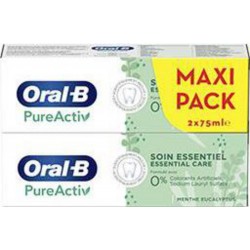 Oral-B Oral B Dentifrice Pureactiv soin essentiel 2x75ml 150ml
