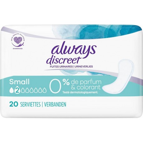 ALWAYS DISCREET PADS S 0% X20