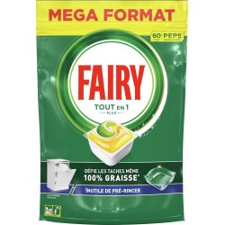 Fairy Capsules pour lave-vaisselle Tout-en-1 Plus PEPS Citron x60 810g