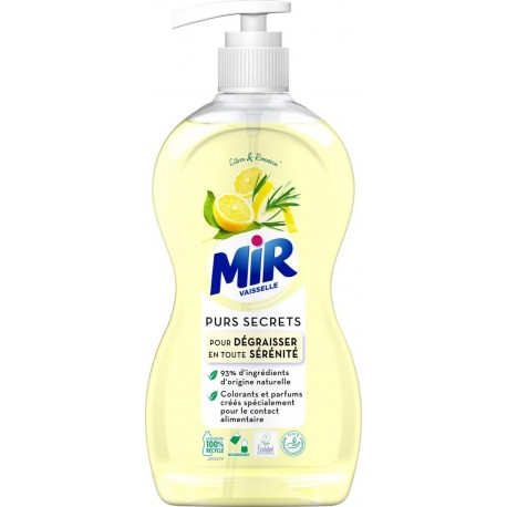 Mir vaisselle Purs Secrets Citron & Romarin Pompe 420ml