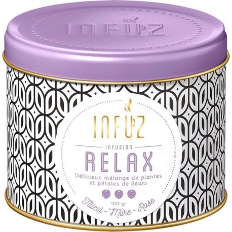 INFUZ INFUSION BOITE METAL MURE & ROSE & TILLEUL 100G