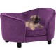 Vidaxl Canapé Pour Chien Bordeaux 69x49x40 Cm Peluche