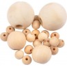 NC Lot De Perles En Bois a Peindre 12cm Naturel