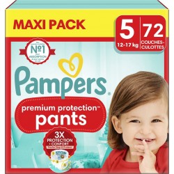 PAMPERS Couches Culottes Bébés Premium Protection Pants Taille 5 12-17Kg x72