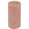 NC Bougie Pilier Déco rustique 13cm Rose Poudré