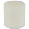 Bougie Pilier Ronde Déco rustique 10cm Blanc