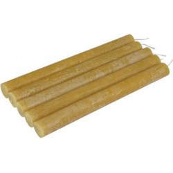 PARIS PRIX Lot De 5 Bougies Chandelier rustique 20cm Jaune