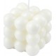 Bougie Déco Cube arty 6cm Blanc