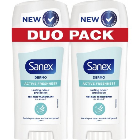 SANEX Déodorant Dermo Active Freshness Anti-Transpirant 48H 2x65ml 130ml