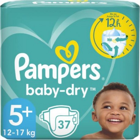 Pampers Couches baby-dry Taille 5+ 12-17Kg x37