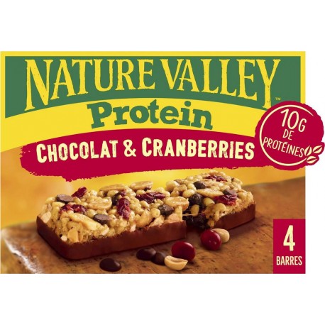 NATURE VALLEY PROT CHOCOLAT&CRANBERRIES NAT 4X40G 160g