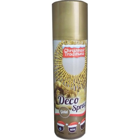 Christmas Traditions Déco Spray Gold Bombe Déco Or 150ml (lot de 4)