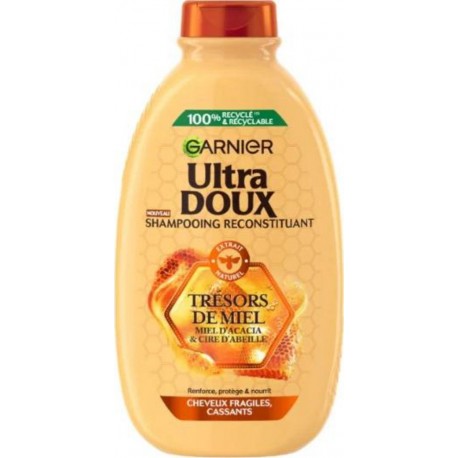 GARNIER Ultra DOUX Shampooing Reconstituant Cheveux Fragiles Trésors De Miel 400ml