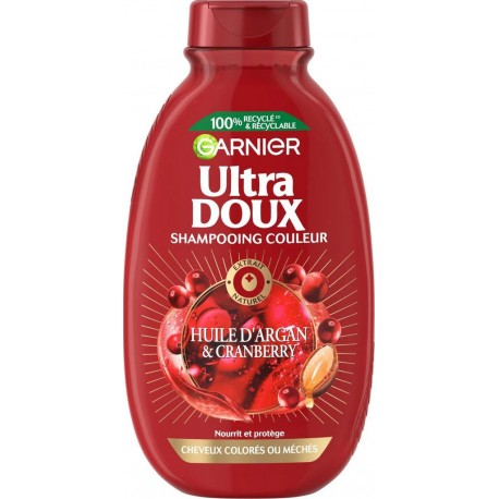 GARNIER Ultra DOUX Shampooing Couleur Cheveux Colorés Huile D'Argan & Cranberry 300ml